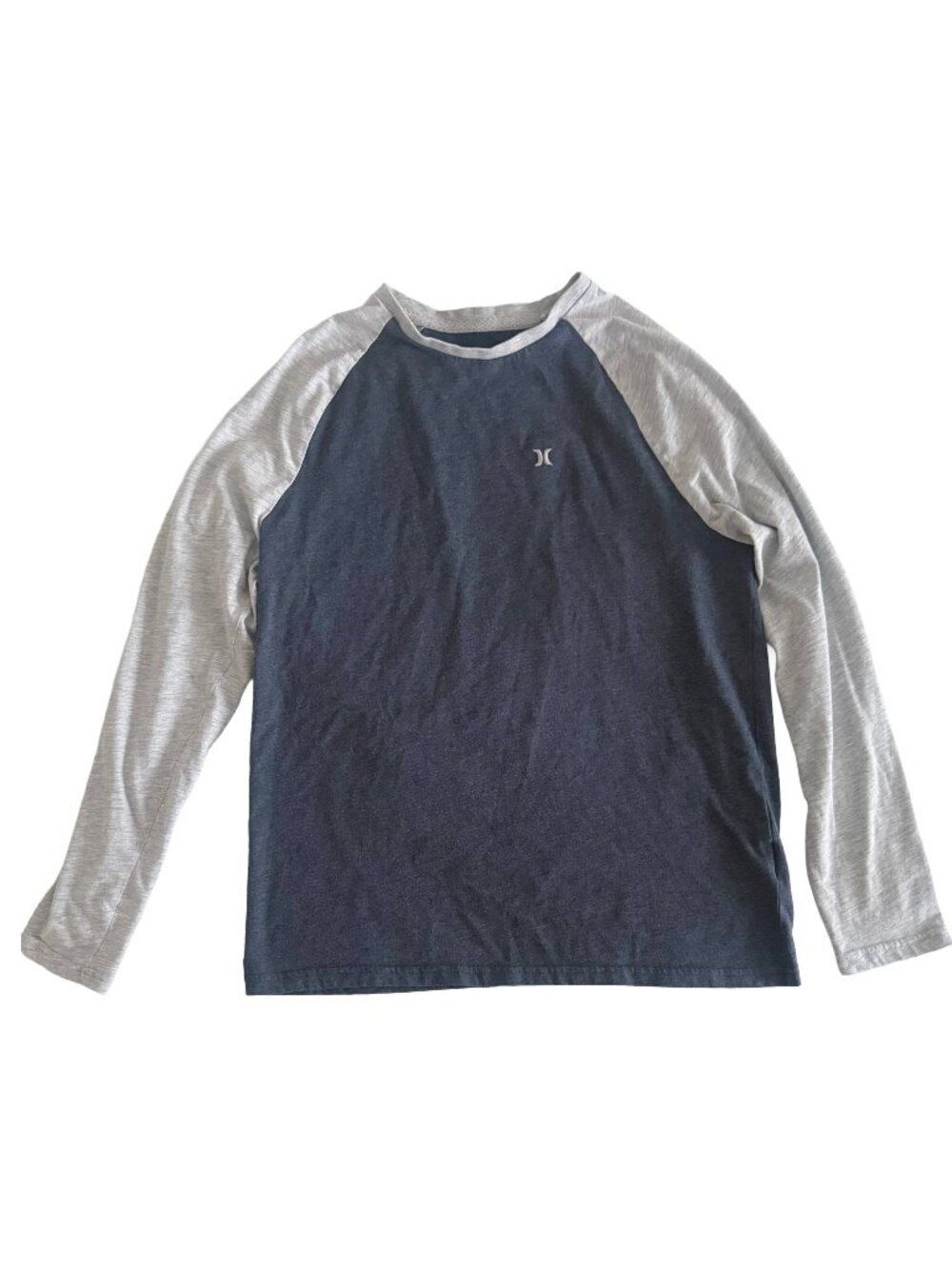 Hurley Navy/Gray Raglan Long Sleeve Shirt M